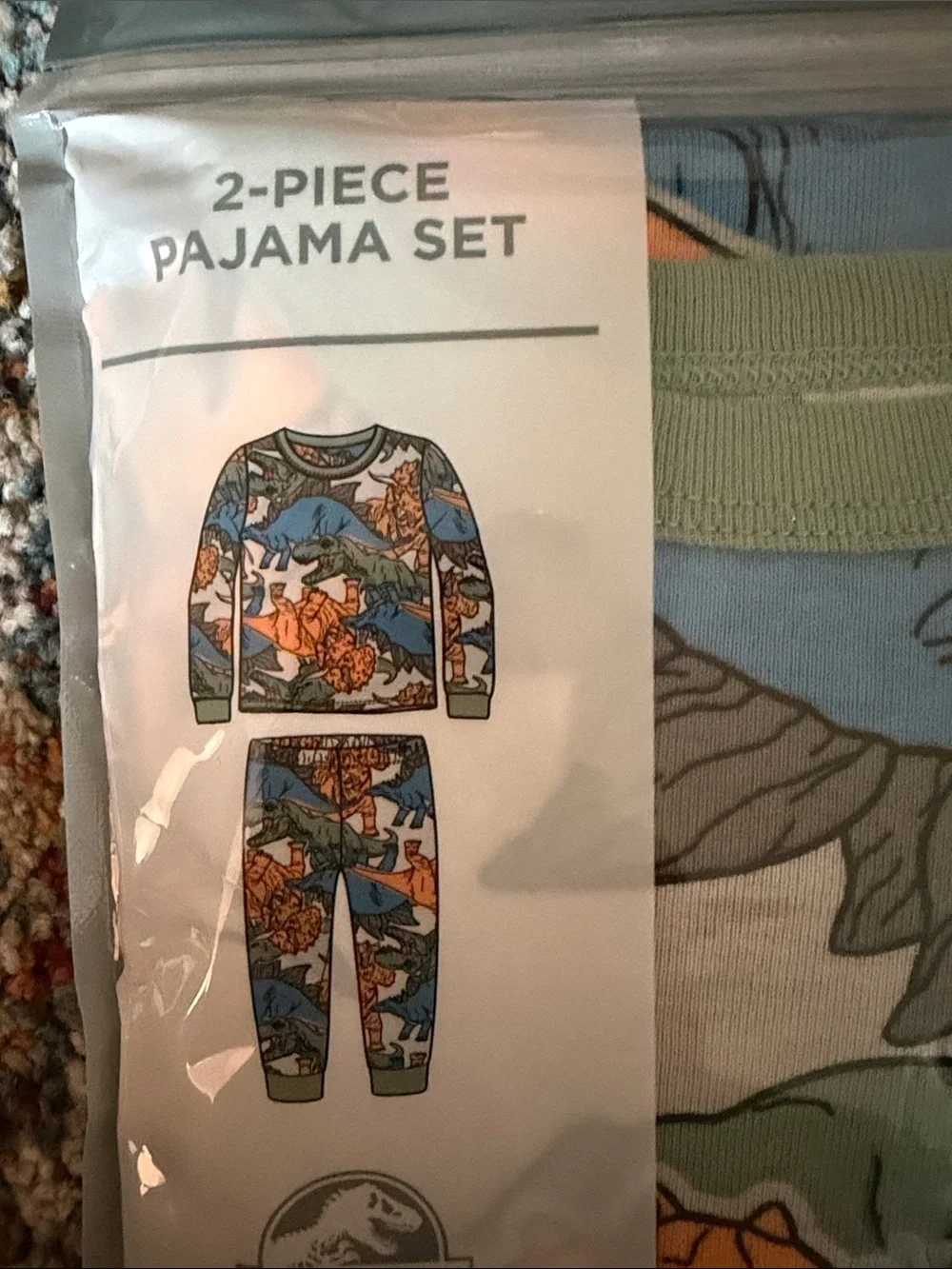 Paw Patrol & Dinosaur 2-Piece Pajama Sets in White and Blue